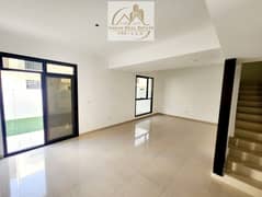 Big layout 3BR Corner villa in Nasma Residence with big living hall and big garden extra parking space