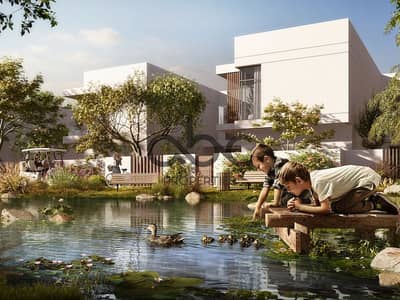 3 Bedroom Townhouse for Sale in Yas Island, Abu Dhabi - ALDAR_SustainableCity01_CGI09_THLakeView_02 copy. png