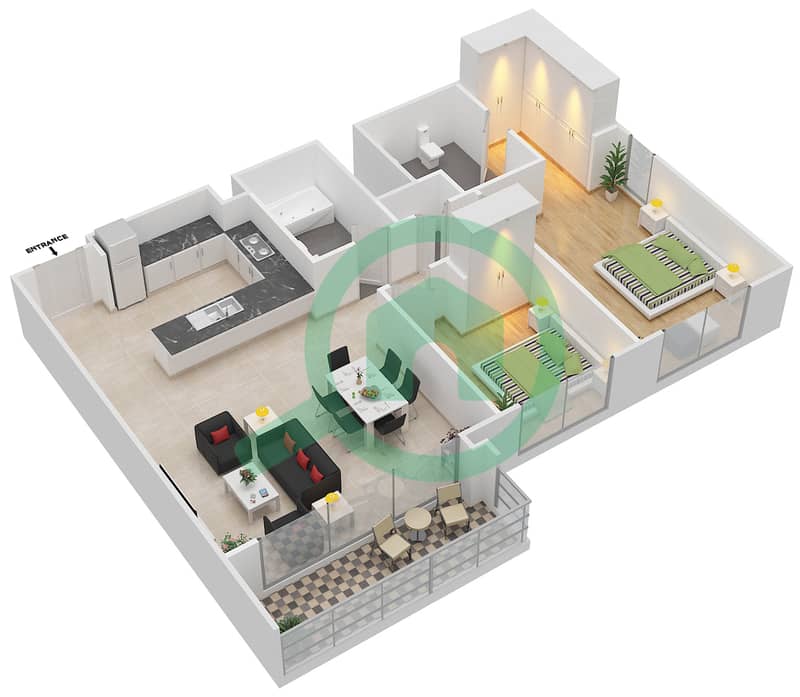 Floor Plans For Unit 5 Floor 25 45 2 Bedroom Apartments In
