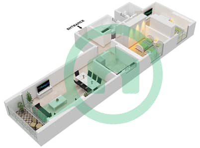 Здание Оазис 2 - Апартамент 2 Cпальни планировка Единица измерения 6 FIRST FLOOR