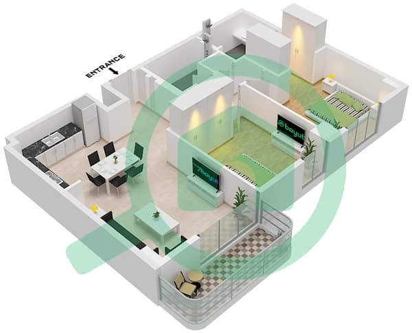 Type 2F Unit 7,18 Floor 2-5 Type 2F Unit 3,14 Floor 6-7 Type 2F Unit 2 Floor 8-10