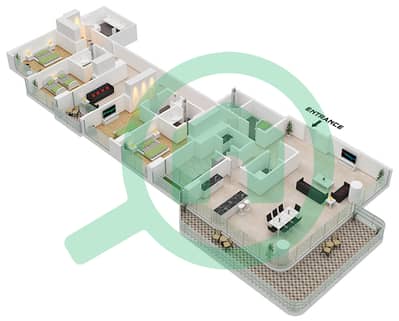 Luce - 4 Bedroom Apartment Type A FLOOR 2-7 Floor plan