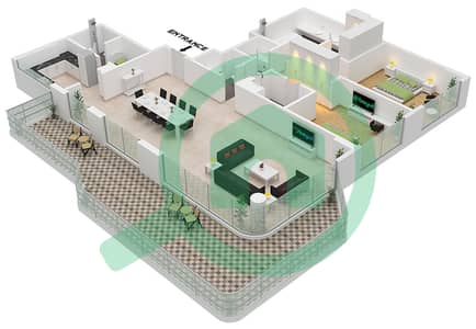Luce - 2 Bedroom Apartment Type B FLOOR 2-7 Floor plan