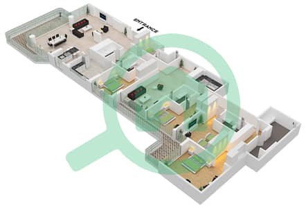 Luce - 4 Bedroom Apartment Type C FLOOR 2-7 Floor plan
