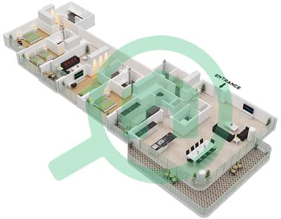 Luce - 4 Bedroom Apartment Type A1 FLOOR 2-7 Floor plan