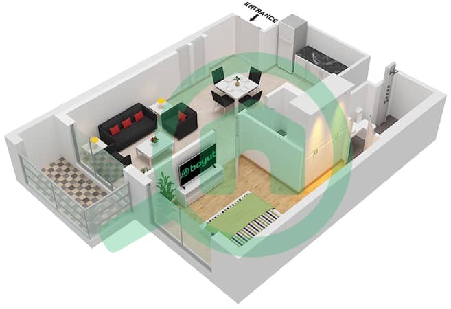 Type A Unit 7 Floor 9-21,26-38
Unit 14 Floor 9-21,26-38