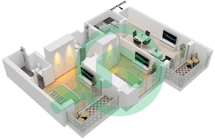 Type B Unit 3 Floor 9-21,26-38,42-46,48-53,57-68