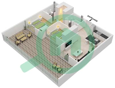 The Autograph - 2 Bed Apartments Type/Unit N-A1,S-A1/Unit 9 Floor 4 Floor plan