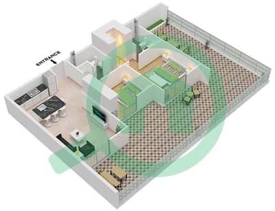 The Autograph - 2 Bed Apartments Type/Unit N-A1 / Unit 13,15 Floor 4 Floor plan