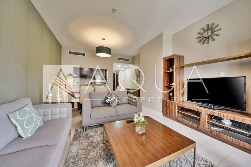 Furnished | 2 Beds + Study | Marina View