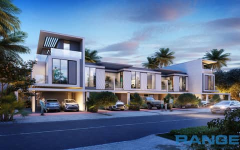 4 Bedroom Townhouse for Sale in Dubailand, Dubai - Townhouse Front View Night. jpg