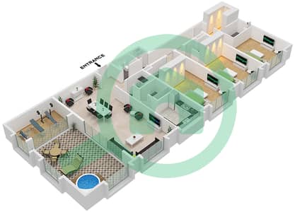 永恒之塔 - 3 卧室公寓类型1 FLOOR 88戶型图