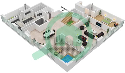 永恒之塔 - 4 卧室公寓套房1,3 FLOOR 100,101戶型图