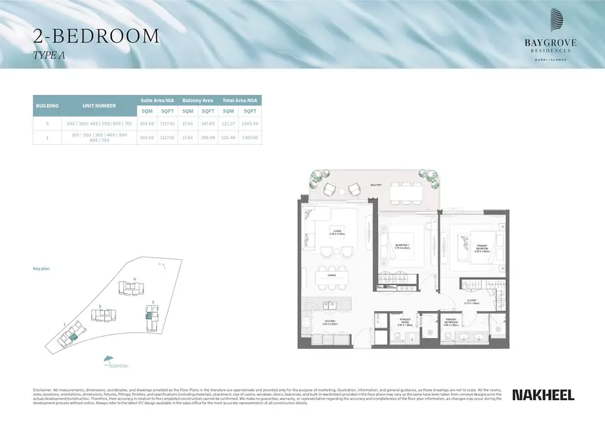 2 BR floor plan