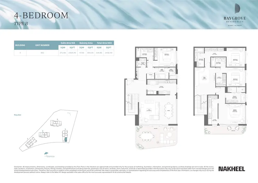 4 BR floor plan