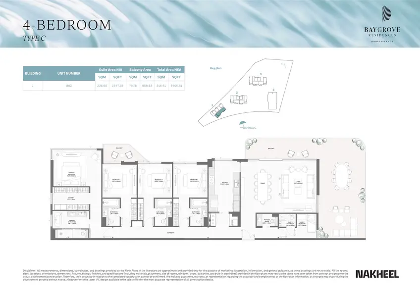 4 BR floor plan