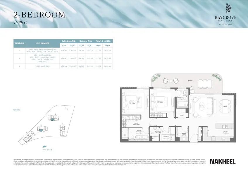 2 BR floor plan