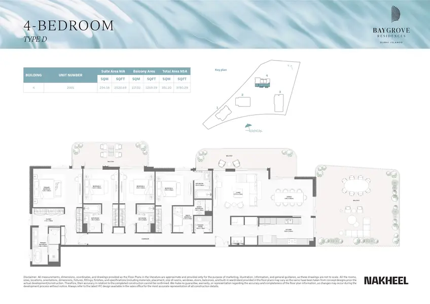4 BR floor plan