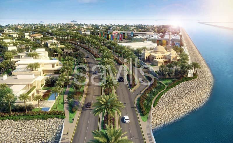 Burj view freehold beach plot for custom villa