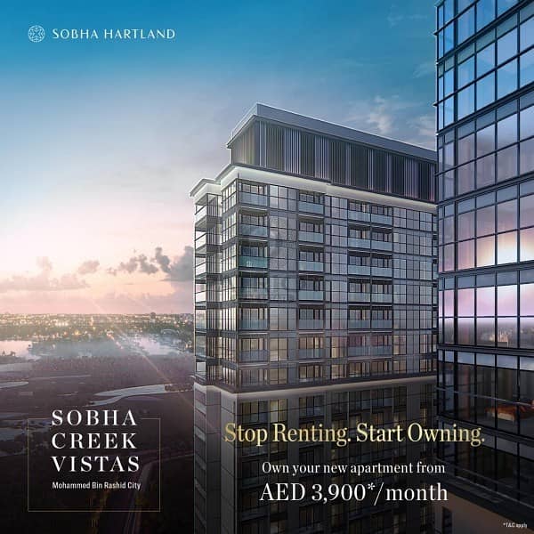 New Apartment in Sobha Creek Vista from AED 3900/ Month