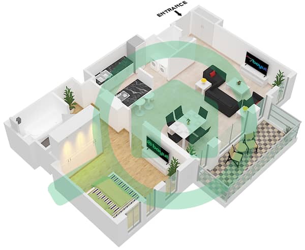 Type 1-3 Unit 8 Floor 1