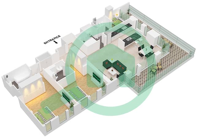 Type 3-2 Unit 1 Floor 1