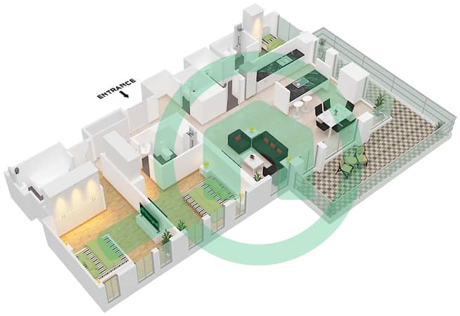 Type 3-3 Unit 6 Floor 1