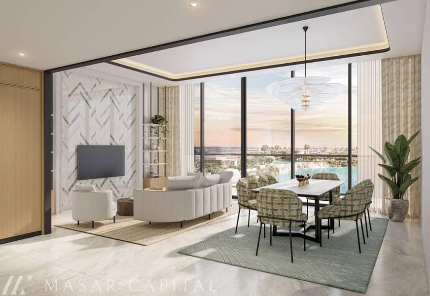 3 AZIZI VENICE LIVING AND DINING VIEW. jpg