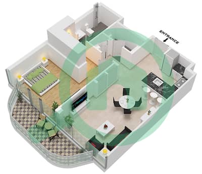 Ellington Views I - 1 Bedroom Apartment Type/unit 3 / UNIT E103 FLOOR 1-16 Floor plan