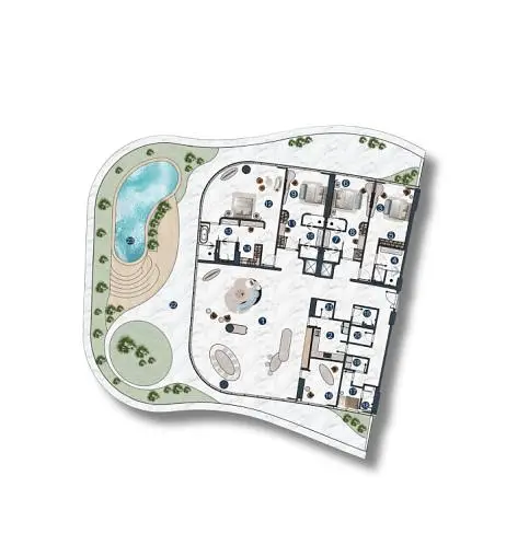4 BR floor plan