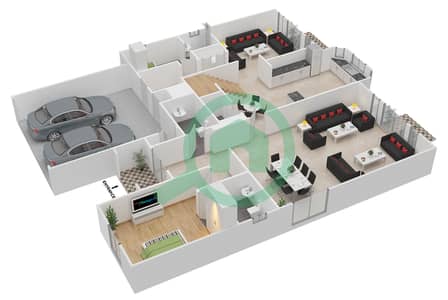 Al Mahra - 5 Bedroom Villa Type 15 Floor plan