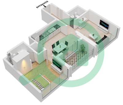 Creek Vistas Grande - 1 Bedroom Apartment Type/unit D / UNIT 10 Floor plan