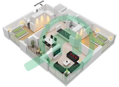 Creek Vistas Grande - 2 Bedroom Apartment Type/unit D / UNIT 8 Floor plan