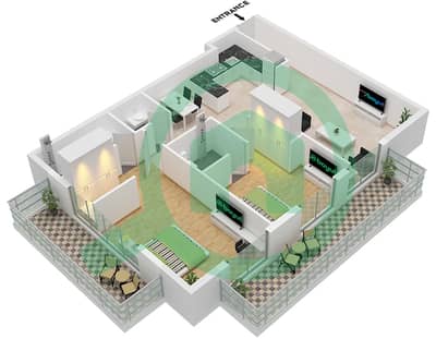 The Community Motor City - 2 Bedroom Apartment Type 5 Floor plan