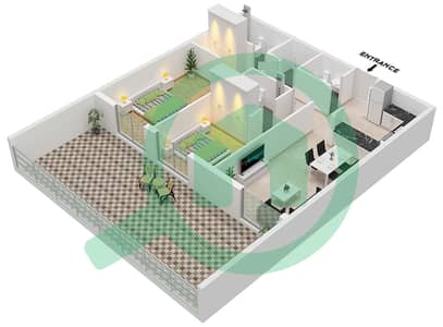 The Community Motor City - 2 Bedroom Apartment Type 7 Floor plan