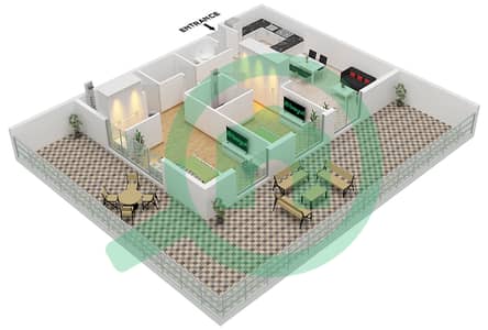 The Community Motor City - 2 Bedroom Apartment Type 8 Floor plan