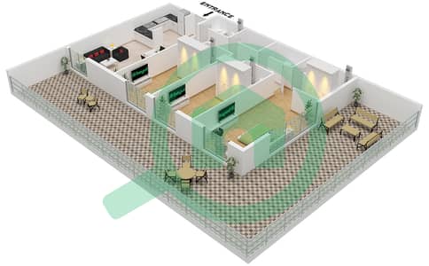 The Community Motor City - 3 Bedroom Apartment Type 5 Floor plan