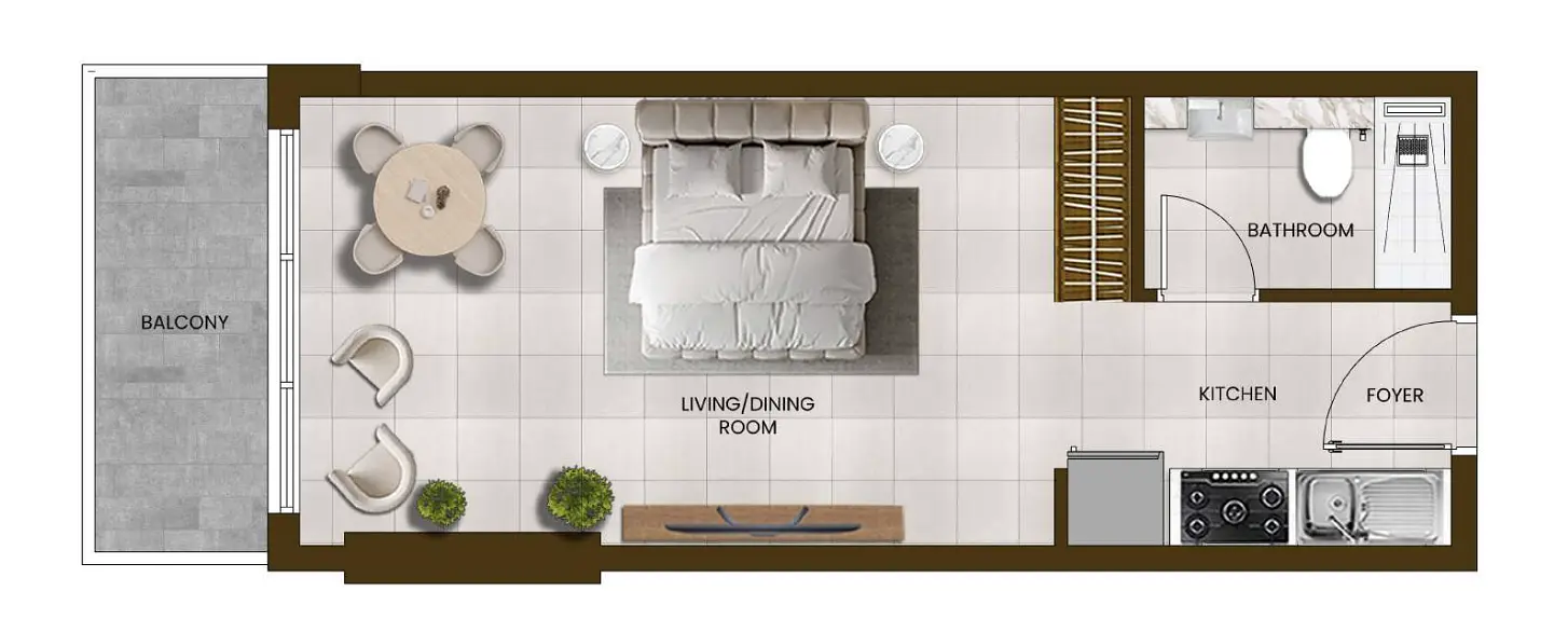 0 BR floor plan