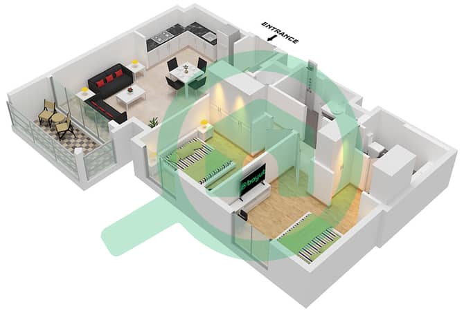 Unit 3 Floor 1
Unit 2 Floor 2-7 Unit 3 Floor 1
Unit 2 Floor 2-7