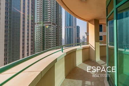 4 Bedroom Apartment for Rent in Dubai Marina, Dubai - Balcony | 3022 Sqft | Unfurnished