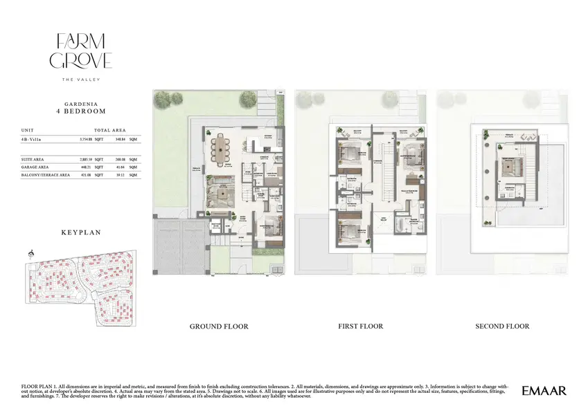 4 BR floor plan