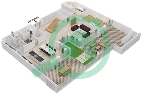 المخططات الطابقية لتصميم النموذج / الوحدة A.1/UNIT G01,G02 FLOOR 1 شقة 4 غرف نوم - برج سنترال بارك بلازا B