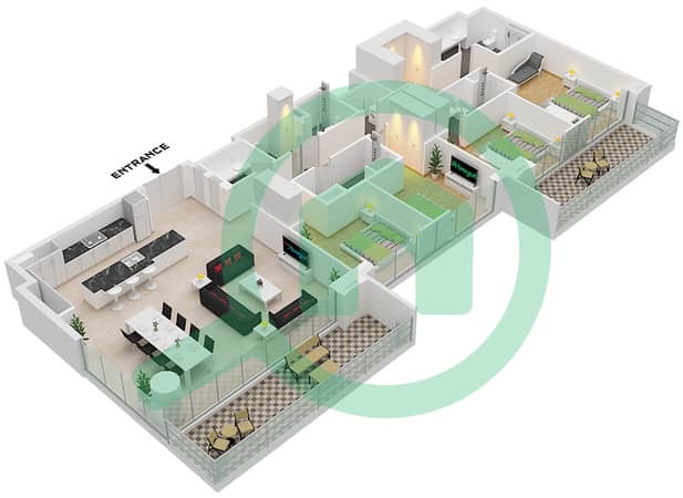 Type B.2 Unit 3 Floor 16-17 Type B.2 Unit 3 Floor 16-17