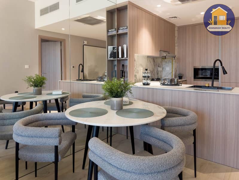 3 dining area at Enaya Residence by DV8 JVT Dubai. jpg