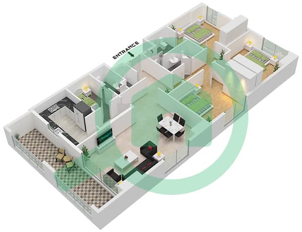Type E  Unit O22G Ground Floor