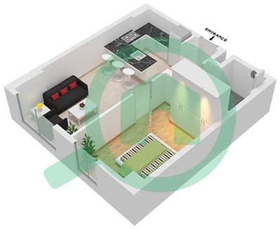 RA 1 - 1 Bedroom Apartment Type/unit N / UNIT X21L FLOOR 9TH Floor plan