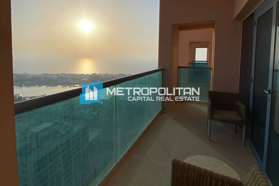Furnished 1BR Unit| Marina and Sea View| 4-Cheques Furnished 1BR Unit| Marina and Sea View| 4-Cheques