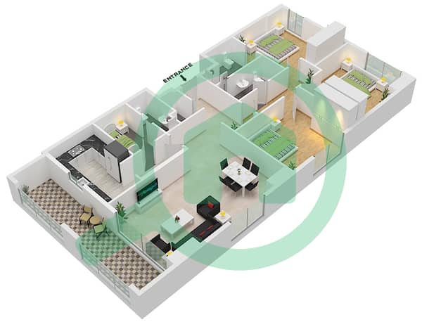 Type N Unit O22 Typical Floor