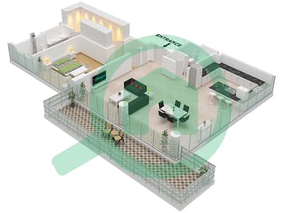 阿什贾尔 D2 - 1 卧室公寓单位3 FLOOR 2戶型图