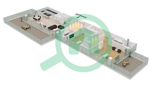 阿什贾尔 D2 - 2 卧室公寓单位1 GROUND FLOOR戶型图